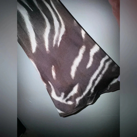 Zara Zebra Print long sleeve V-Neck Mini Dress size small NWT - Picture 5 of 7